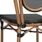 Flash Furniture Marseille Thonet French Bistro Stacking Chair, Black Textilene and Bamboo Print Alum Frame, Natural SDA-AD642002S-TXT-BK-NAT-GG - alternate 2
